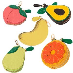 Handbag Bag Charms Keychains Designer Inspo Leather Zipper Orange Peach Avocado